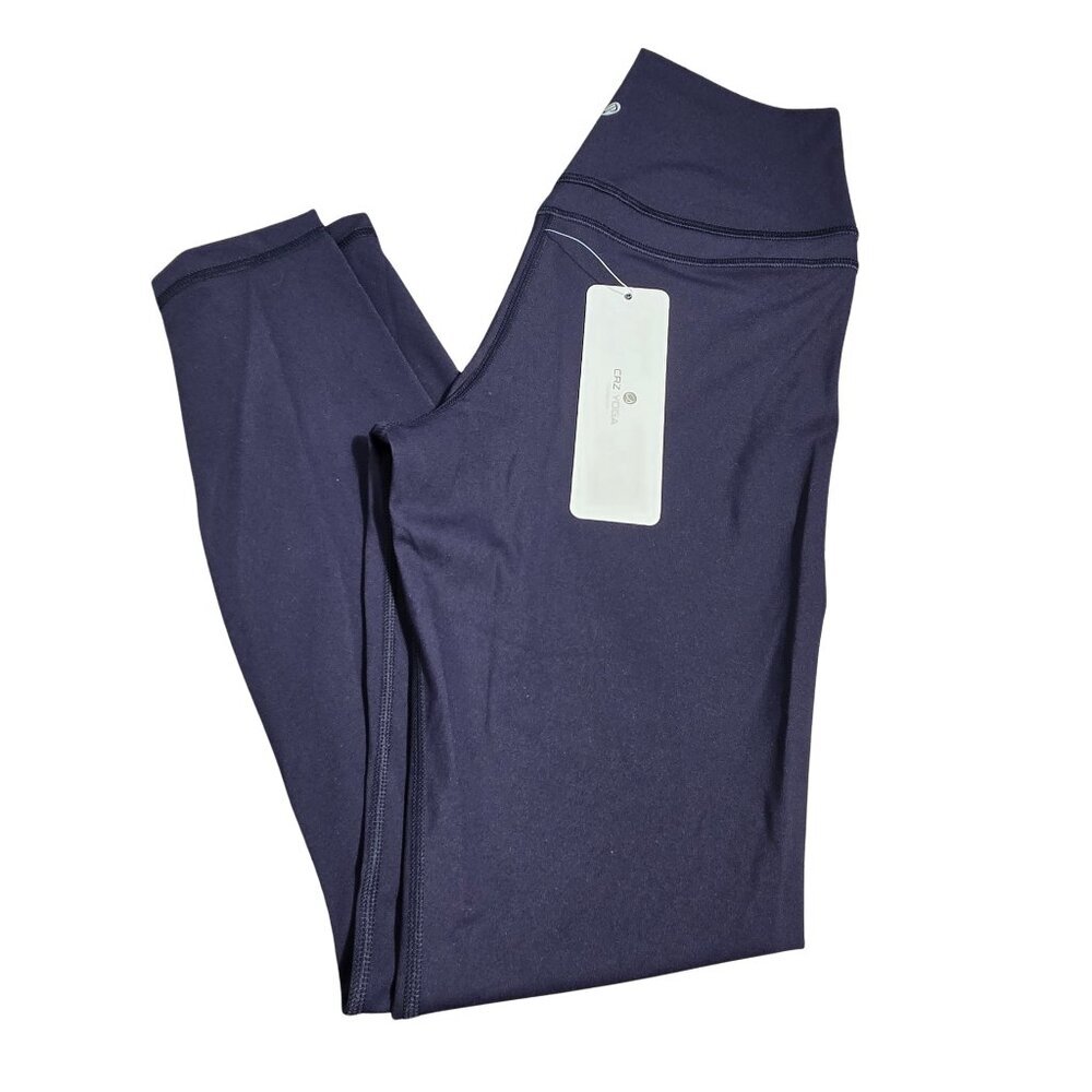 NWT | Navy Blue High Waist Compression Yoga Athletic Leggings Pants | Small